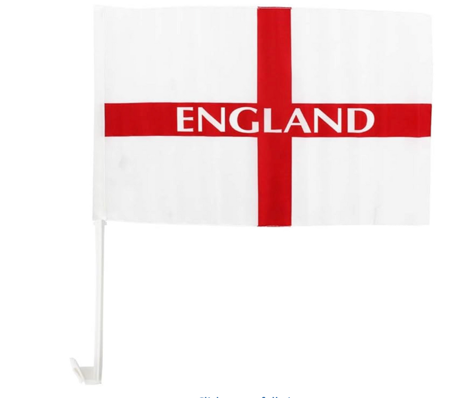England Car Flags- 20 x 2