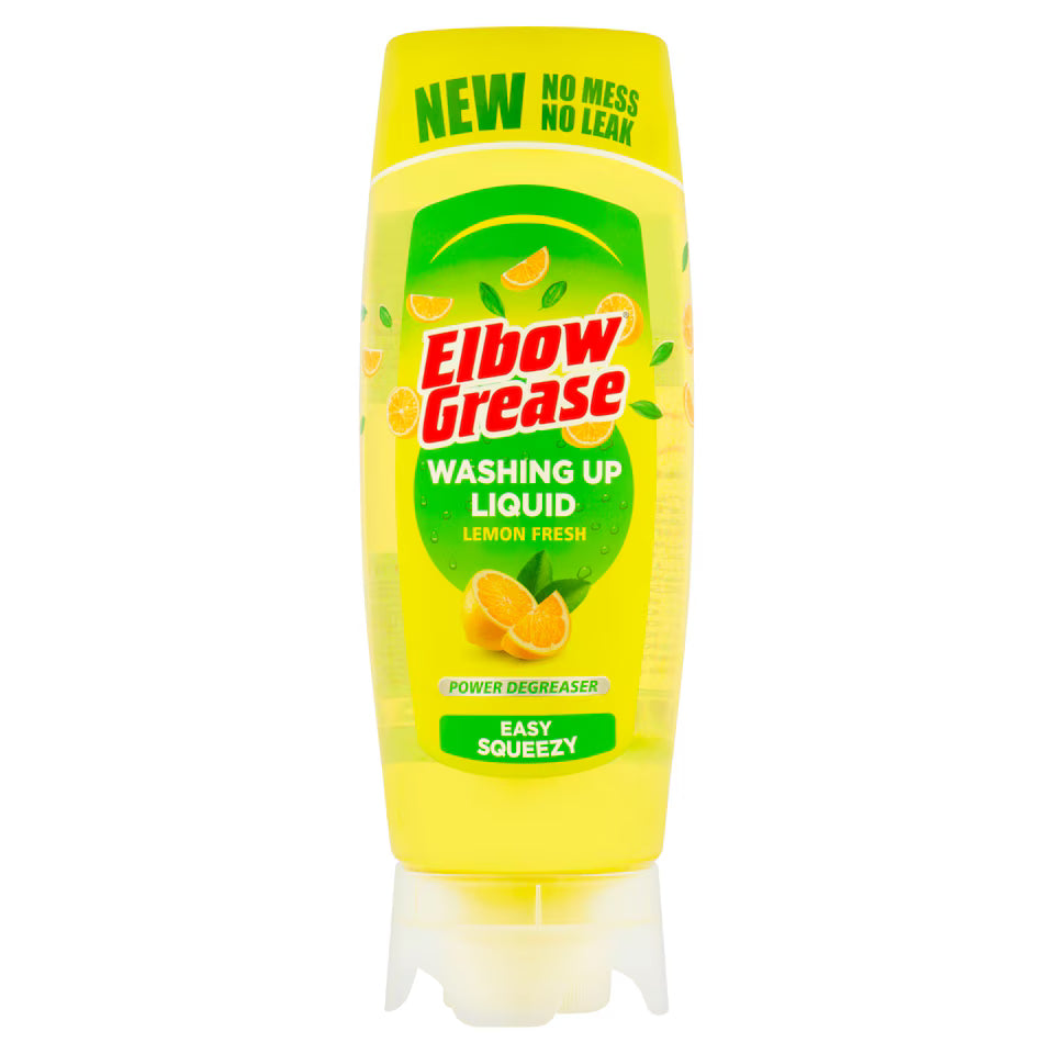 Elbow Grease Stand Up No Mess-No Leak Bottle Washing Up Liquid 450ml